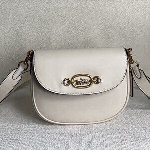 Coach Saddle Bag Collection New Women's White Crossbody Bag